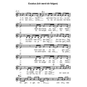 Produktbild des Artikels Exodus (Ich werd dir folgen) (Noten - Download)