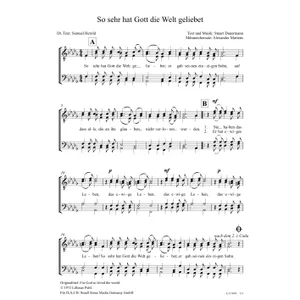 Produktbild des Artikels So sehr hat Gott die Welt geliebet (Noten - Download)