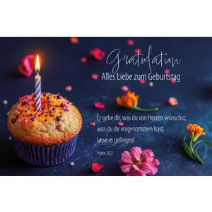 Produktbild des Artikels Faltkarte "Gratulation" - Muffin (Schreibwaren)