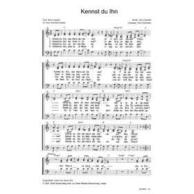 Produktbild des Artikels Kennst du Ihn (Noten - Download)