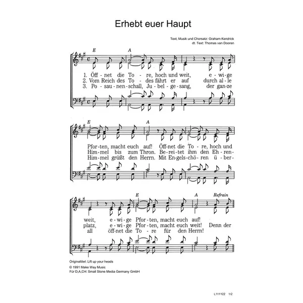 Produktbild des Artikels Erhebt euer Haupt (Noten - Download)