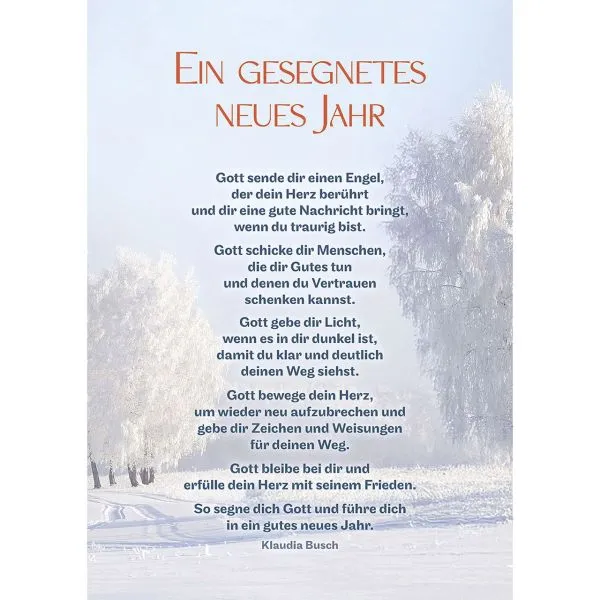 Produktbild des Artikels Postkarten: Ein gesegnetes neues Jahr 4 Stk. (Schreibwaren)