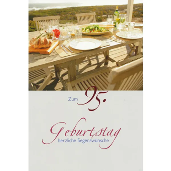 Produktbild des Artikels Faltkarten 95. Geburtstag - 5 Stück (Schreibwaren)