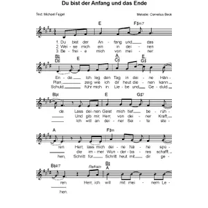 Produktbild des Artikels Du bist der Anfang und das Ende (Noten - Download)