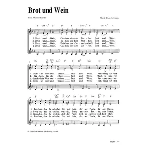 Produktbild des Artikels Brot und Wein (Noten - Download)
