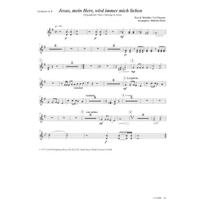 Produktbild des Artikels Jesus, mein Herr, wird immer mich lieben (Trompete in B) (Noten - Download)