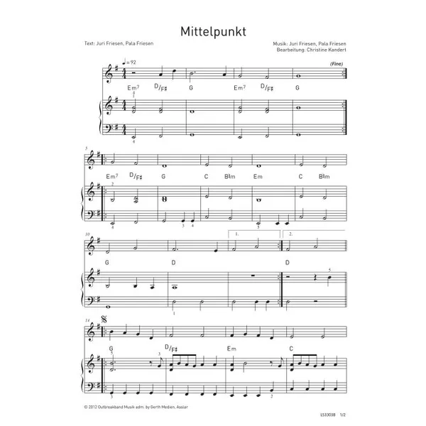 Produktbild des Artikels Mittelpunkt (Noten - Download)