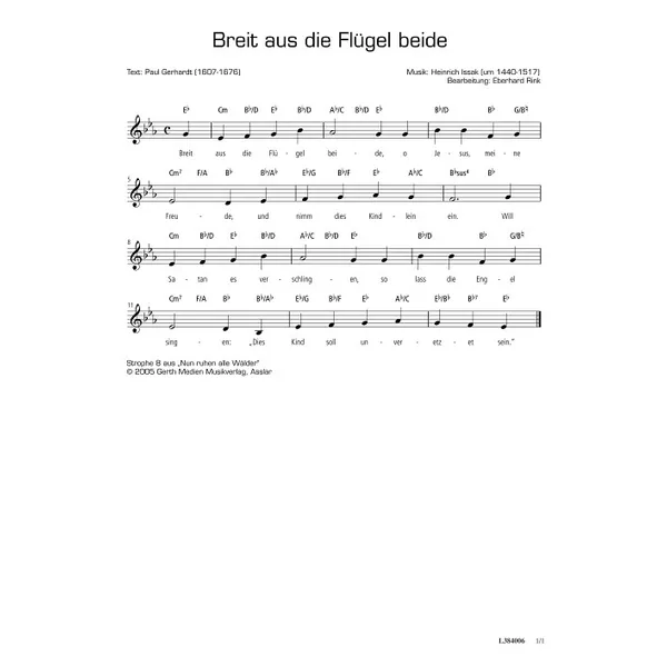 Produktbild des Artikels Breit aus die Flügel beide (Noten - Download)