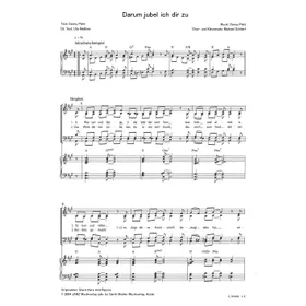 Produktbild des Artikels Darum juble ich dir zu (Noten - Download)
