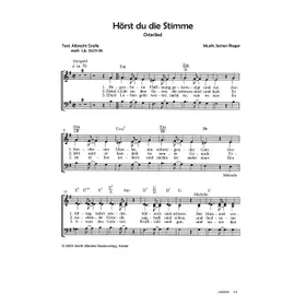 Produktbild des Artikels Hörst du die Stimme (Noten - Download)