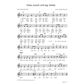 Produktbild des Artikels Schau zurück und sag Danke (Noten - Download)