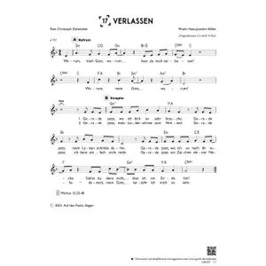 Produktbild des Artikels Verlassen (einstimmig) (Noten - Download)