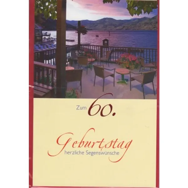 Produktbild des Artikels Faltkarten 60. Geburtstag - 5 Stück (Schreibwaren)