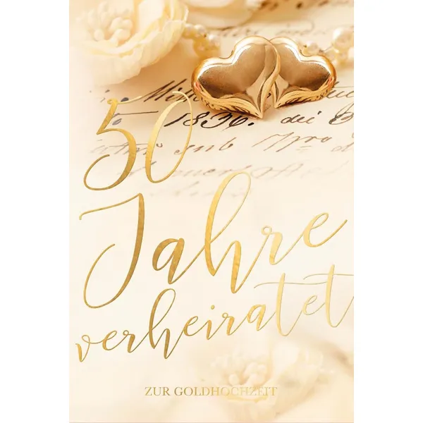 Produktbild des Artikels Faltkarte "Goldene Hochzeit" (Schreibwaren)