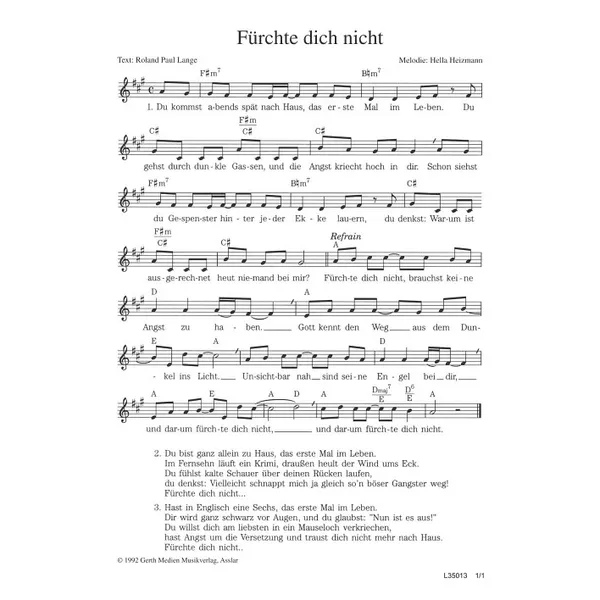 Produktbild des Artikels Fürchte dich nicht (Noten - Download)