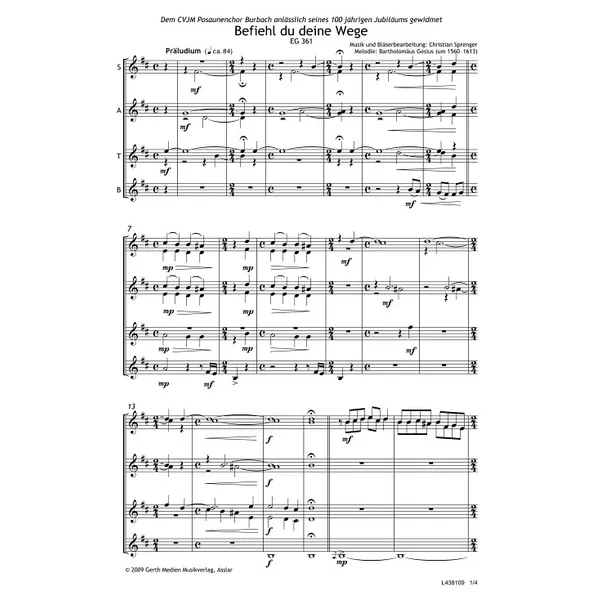 Produktbild des Artikels Befiehl du deine Wege (Noten - Download)