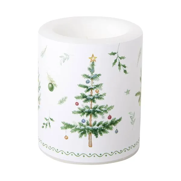 Produktbild des Artikels Kerze/Windlicht "Tannenbäume" ()