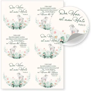 Produktbild des Artikels Aufkleber-Grußkarten: Der Herr ist mein Hirte, 4 Stück (Schreibwaren)
