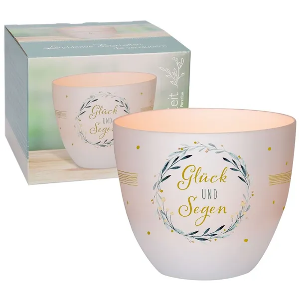Produktbild des Artikels Windlicht LichterZeit "Glück und Segen" ()