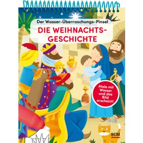 Produktbild des Artikels Der Wasser-Überraschungs-Pinsel - Die Weihnachtsgeschichte (Buch - Spiralbindung)