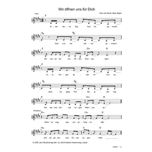 Produktbild des Artikels Wir öffnen uns für dich (Noten - Download)
