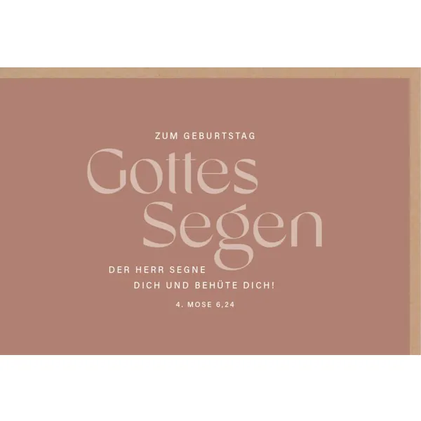 Produktbild des Artikels Faltkarte "Zum Geburtstag Gottes Segen" (Schreibwaren)