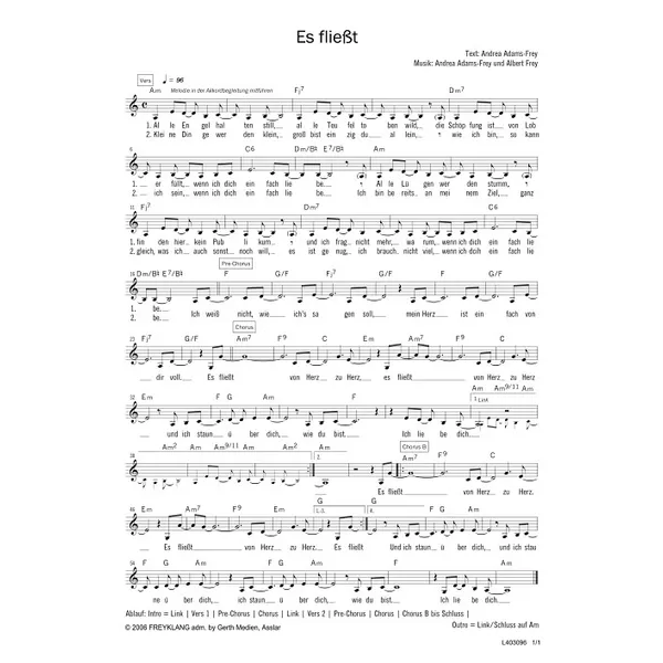 Produktbild des Artikels Es fließt (Noten - Download)