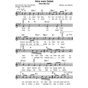 Produktbild des Artikels Höre mein Gebet (Noten - Download)