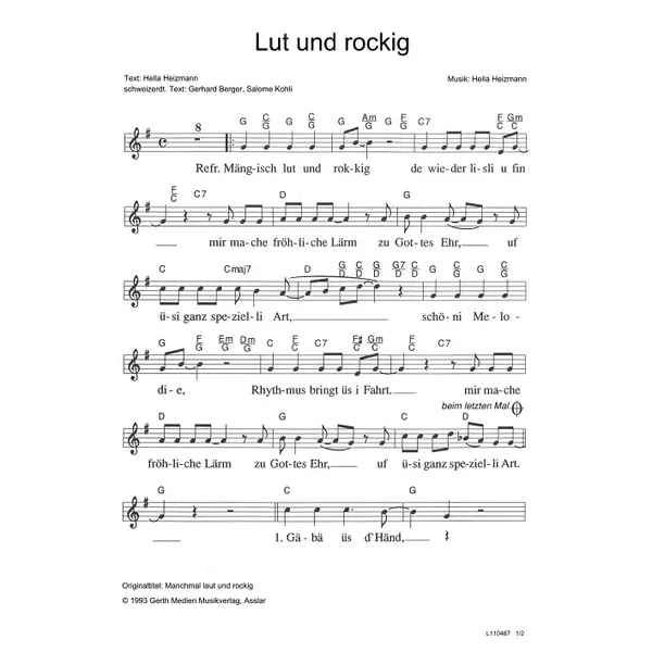 Produktbild des Artikels Lut und rockig (Noten - Download)
