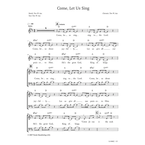 Produktbild des Artikels Come Let Us Sing (Noten - Download)