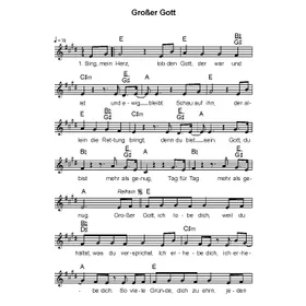 Produktbild des Artikels Großer Gott (Noten - Download)