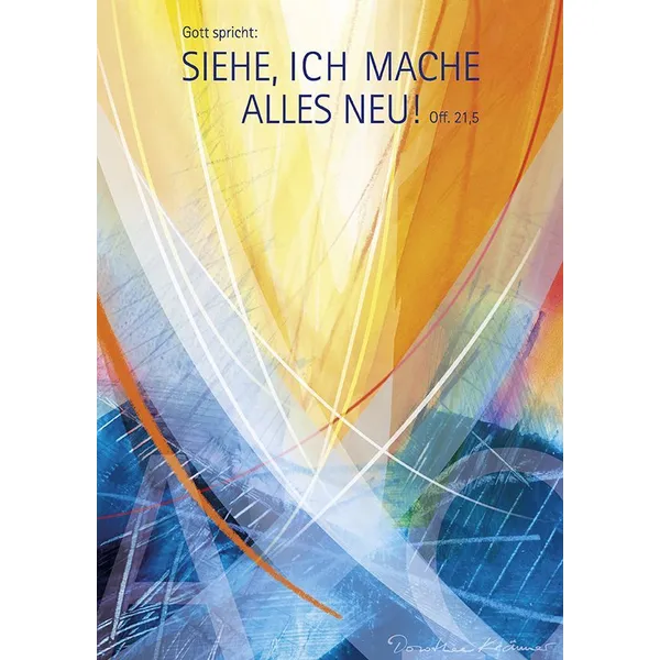 Produktbild des Artikels Jahreslosung 2026 - Kunstblatt "Hoffnungsvoll" 40x60cm ()