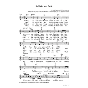Produktbild des Artikels In Wein und Brot (Noten - Download)