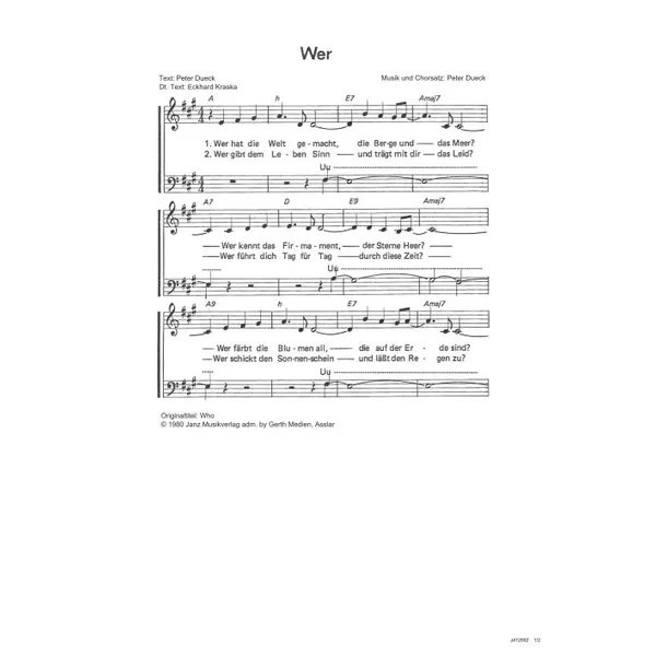 Produktbild des Artikels Wer (Noten - Download)
