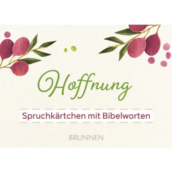 Produktbild des Artikels Spruchkärtchen mit Bibelworten 1 "Hoffnung" (Schreibwaren)