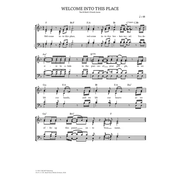 Produktbild des Artikels Welcome Into This Place (Noten - Download)