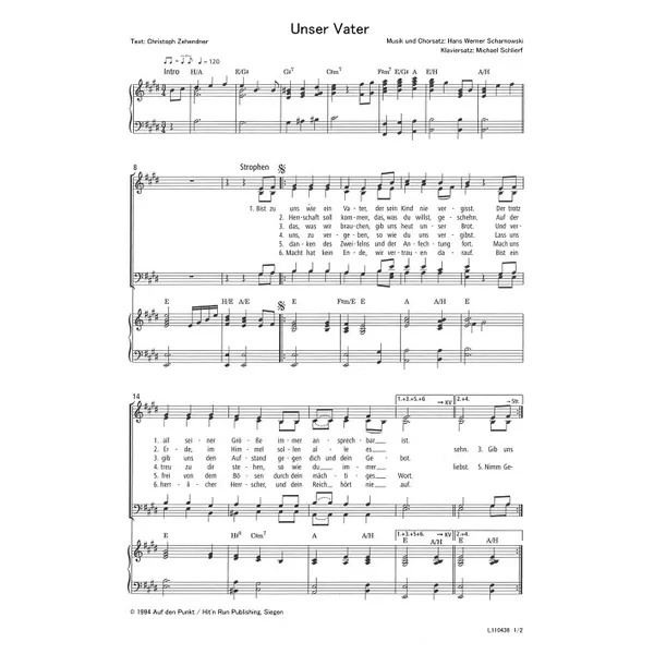 Produktbild des Artikels Unser Vater (Noten - Download)