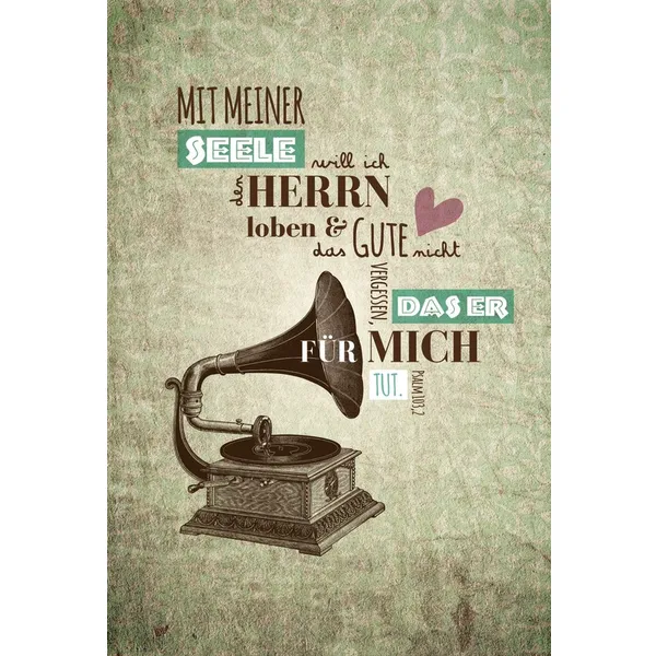 Produktbild des Artikels Postkarte WortProjekt "Mit meiner Seele will ich den Herrn loben" - 10er-Pack (Schreibwaren)