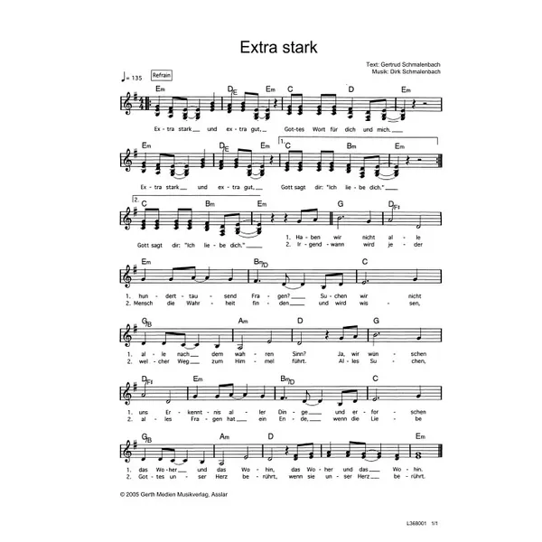 Produktbild des Artikels Extra stark (Noten - Download)