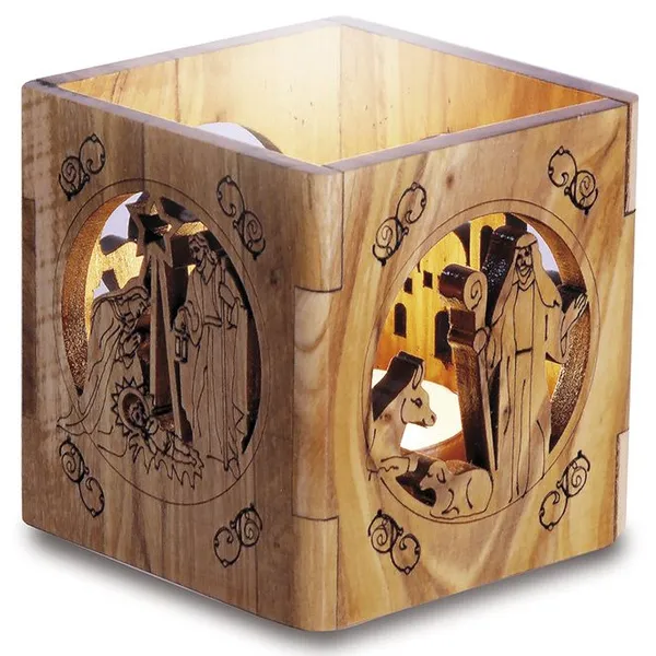 Produktbild des Artikels Teelichthalter Krippe ()