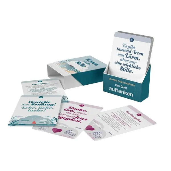 Produktbild des Artikels Komm in die Stille - 30-Tage-Challenge-Box (Schreibwaren)