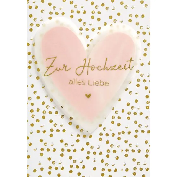 Produktbild des Artikels Faltkarte "Zur Hochzeit" - Herz (Schreibwaren)