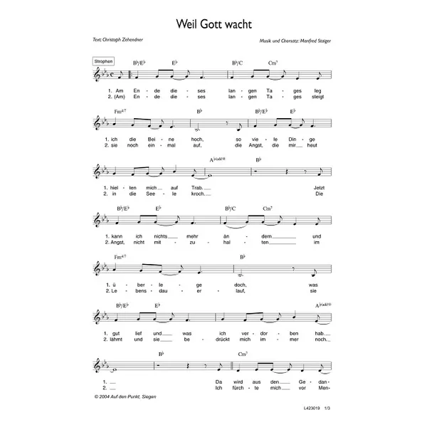 Produktbild des Artikels Weil Gott wacht (Noten - Download)