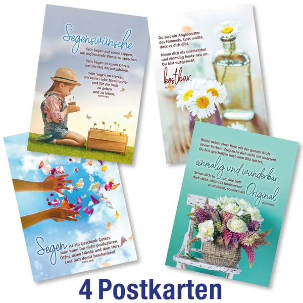 Produktbild des Artikels Postkartenserie: Ruth Heil - gemischte Motive 4 Stk. (Schreibwaren)