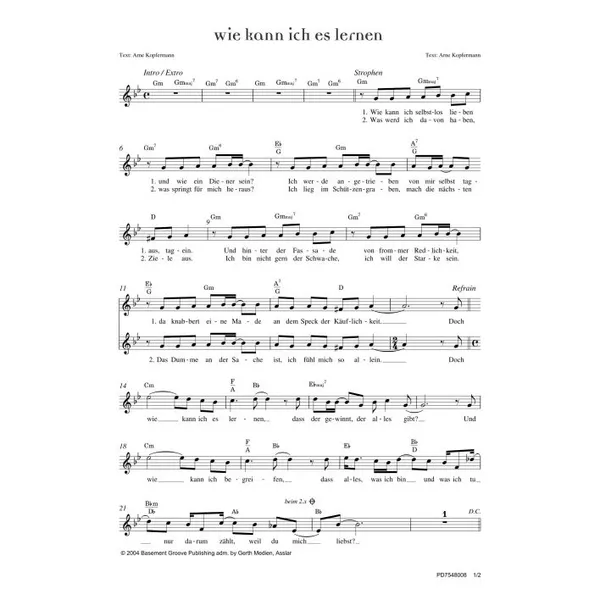 Produktbild des Artikels Wie kann ich es lernen (Noten - Download)