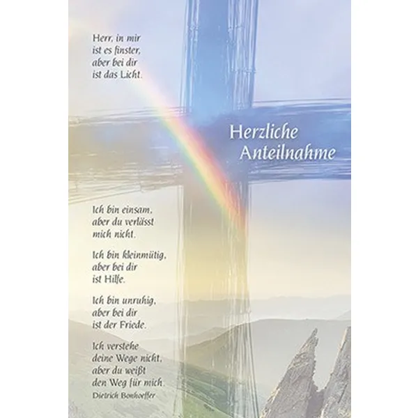 Produktbild des Artikels Faltkarte: Herr, in mir ist es finster - Trauer (Schreibwaren)