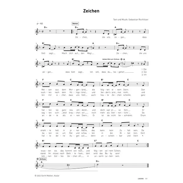 Produktbild des Artikels Zeichen (Noten - Download)