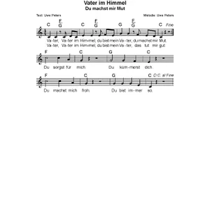 Produktbild des Artikels Vater im Himmel (Noten - Download)
