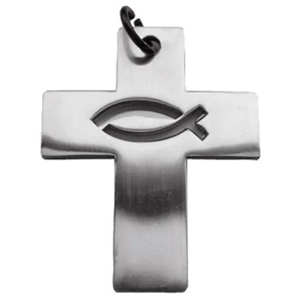 Produktbild des Artikels Kette "Kreuz mit Ichthys Fisch" ()