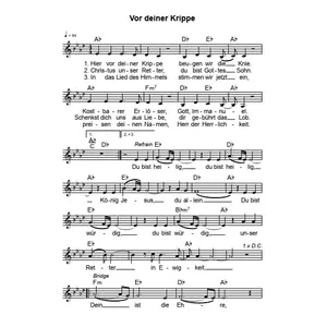 Produktbild des Artikels Vor deiner Krippe (Noten - Download)
